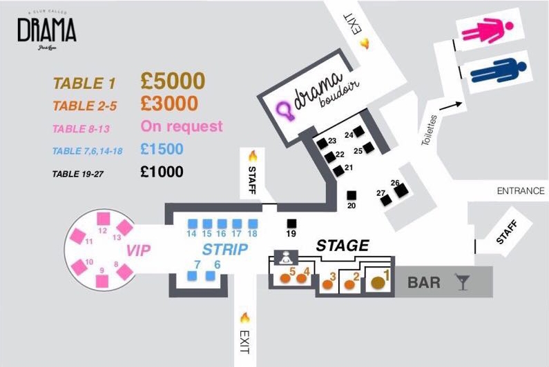 Drama VIP Tables Map