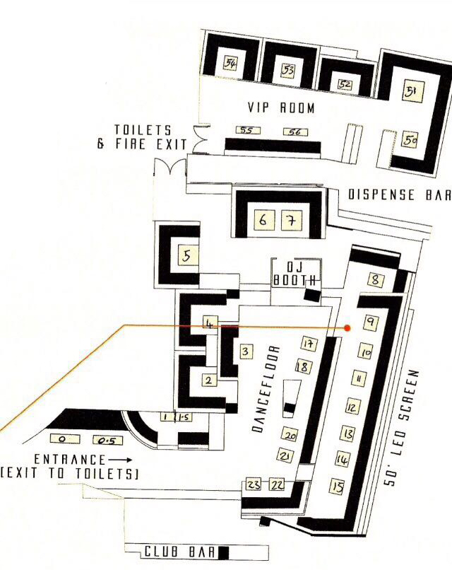 Libertine by Chinawhite Table Map