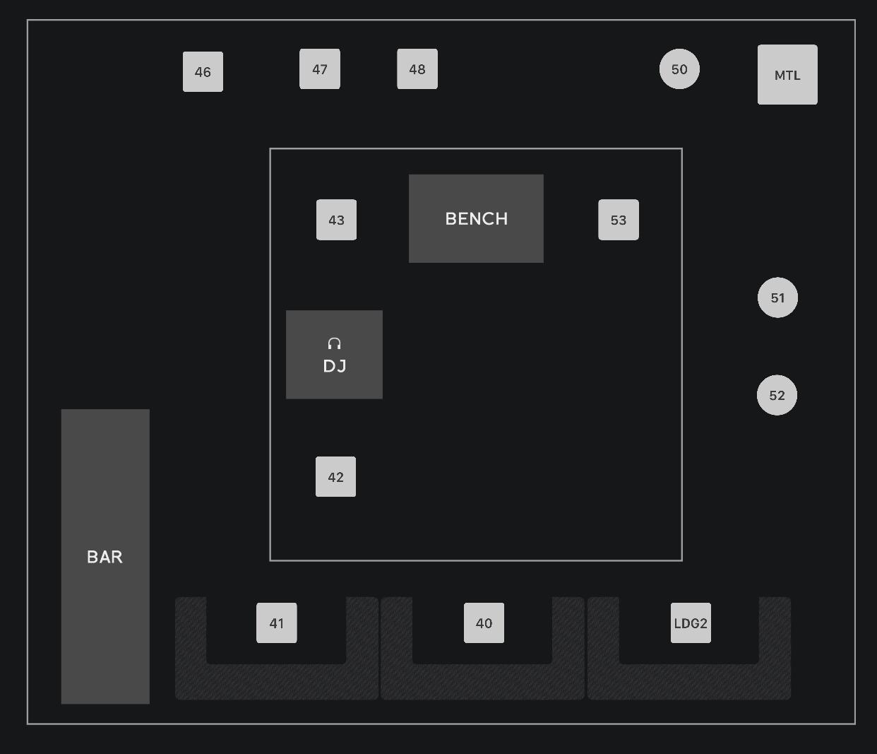 Mahiki Mayfair Table Map