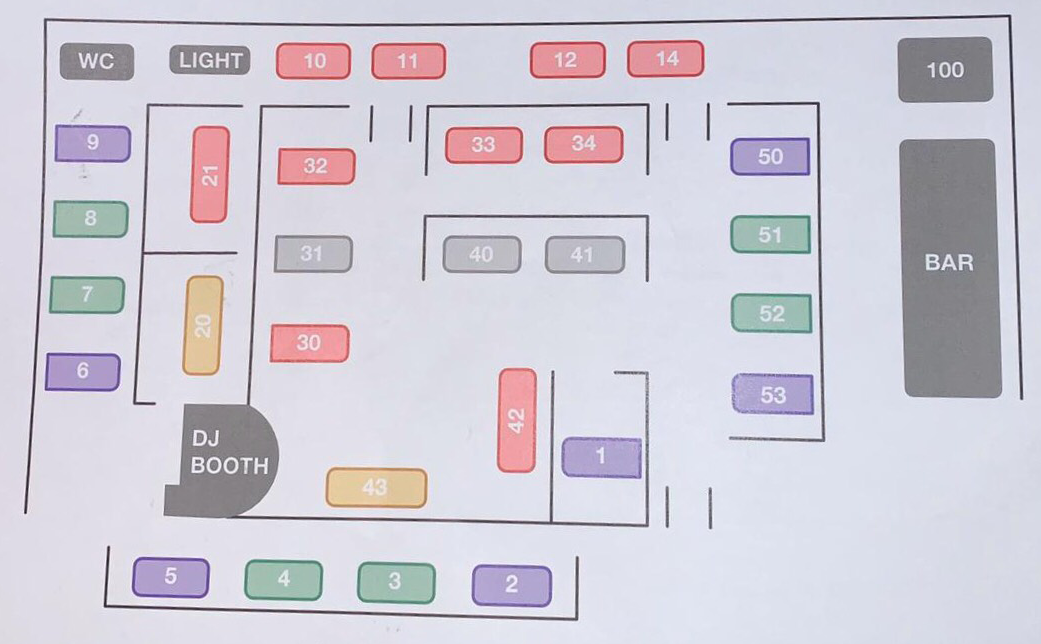 Table Map Scandal Club London