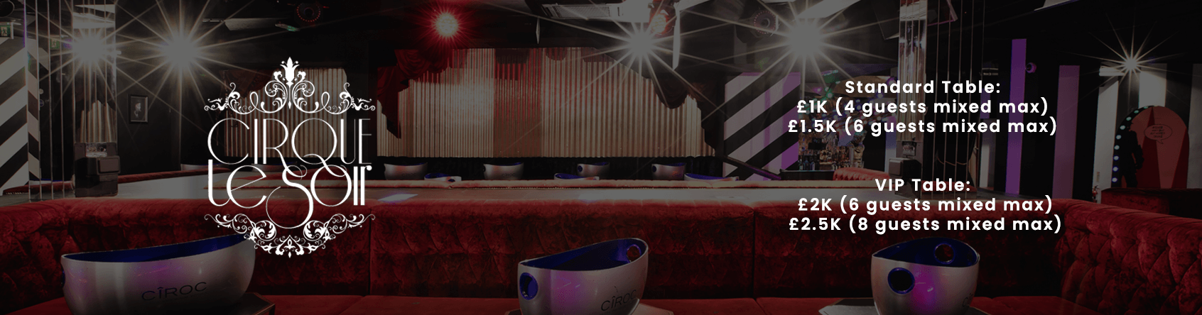 cirque vip table