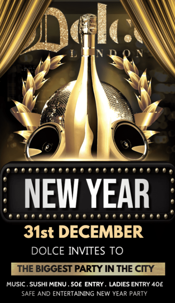 Dolce London New Years Eve