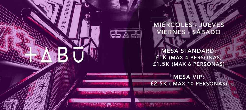 tabu mesas vip