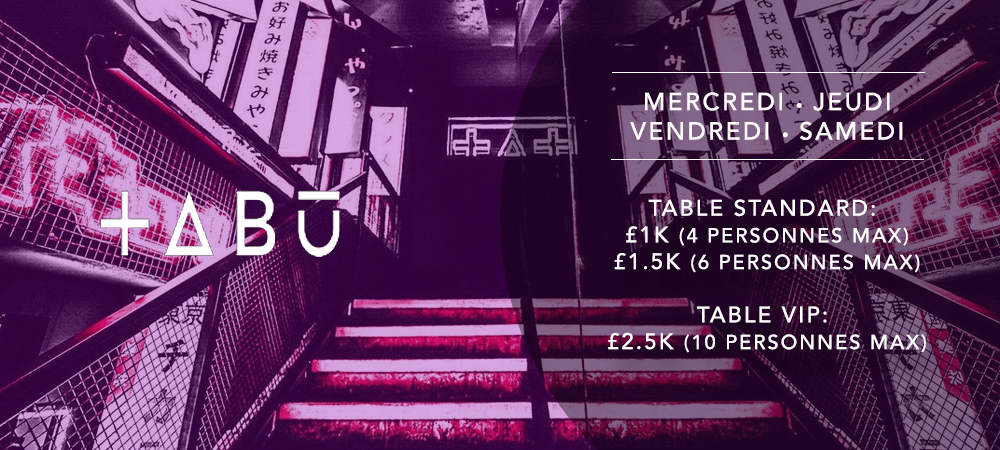 tabu vip table